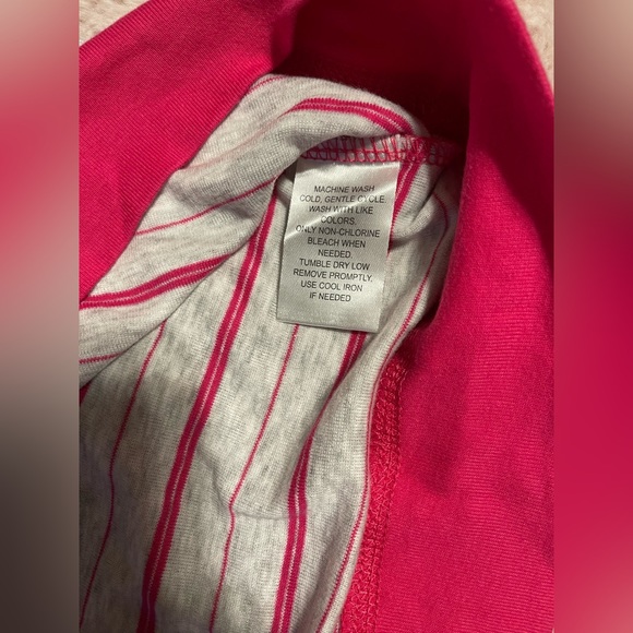 NWT Derek Heart Stripe Halter Top Sz 3X Pink and Gray - Picture 6 of 7